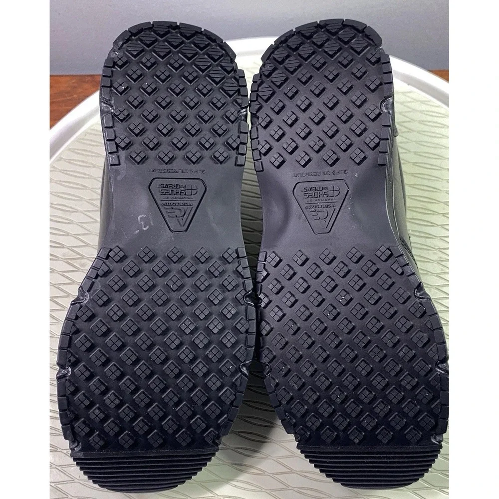 ACE‎ Shoes For Crews Steel Toe Slip-Resistant Work Shoes Black Wom. 7,Men 5.5